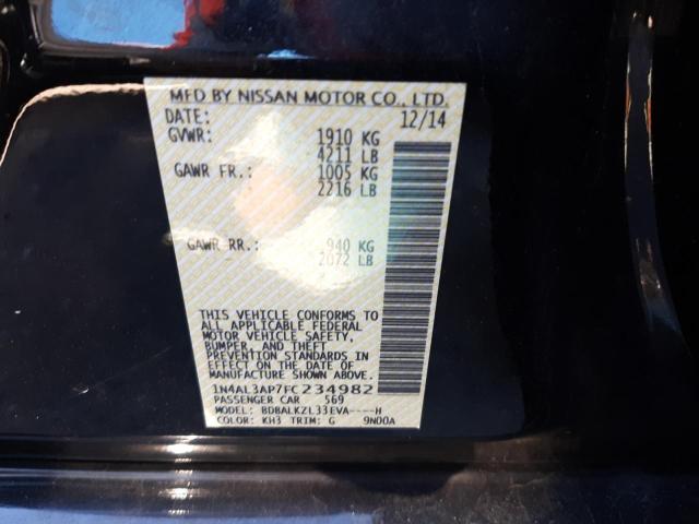 Photo 10 from auction – 2015 NISSAN ALTIMA 2.5 with VIN 1N4AL3AP7FC234982