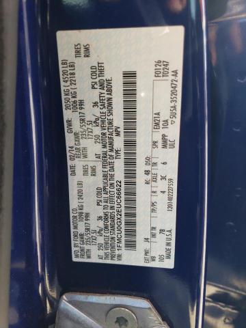 Photo 10 from auction – 2014 FORD ESCAPE SE with VIN 1FMCU0GX2EUC66622