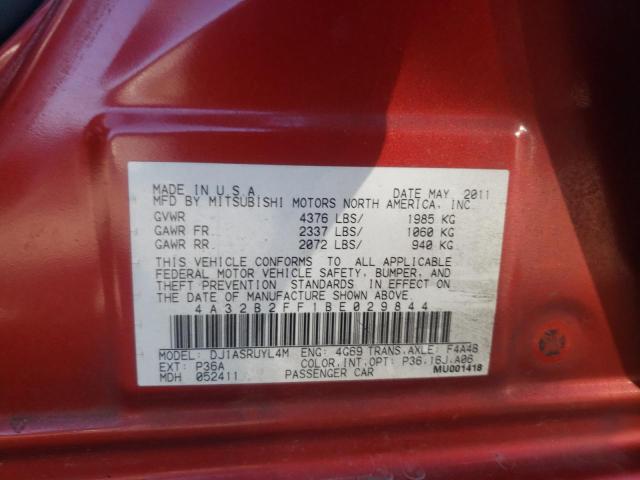 Photo 10 from auction – 2011 MITSUBISHI GALANT FE with VIN 4A32B2FF1BE029844