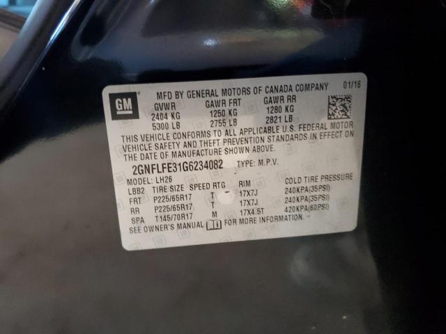 Photo 10 from auction – 2016 CHEVROLET EQUINOX LT with VIN 2GNFLFE31G6234082