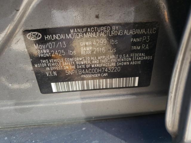 Photo 10 from auction – 2013 HYUNDAI SONATA GLS with VIN 5NPEB4AC0DH743220