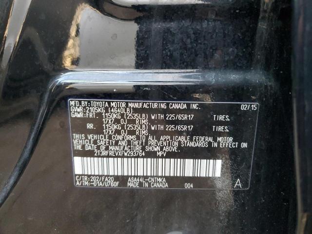Photo 10 from auction – 2015 TOYOTA RAV4 XLE with VIN 2T3RFREVXFW293764