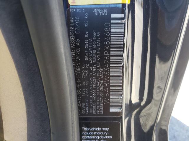 Photo 10 from auction – 2006 BMW 325 CI with VIN WBABW33426PX86680