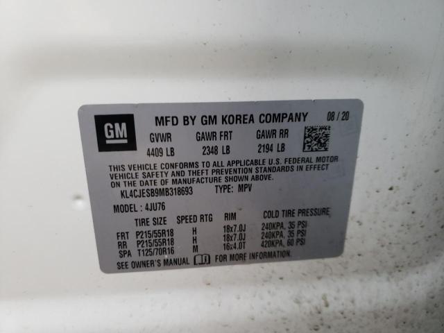 Photo 10 from auction – 2021 BUICK ENCORE PRE with VIN KL4CJESB9MB318693