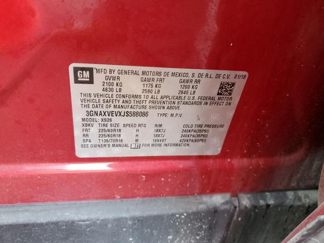 Photo 10 from auction – 2018 CHEVROLET EQUINOX PR with VIN 3GNAXVEVXJS588086