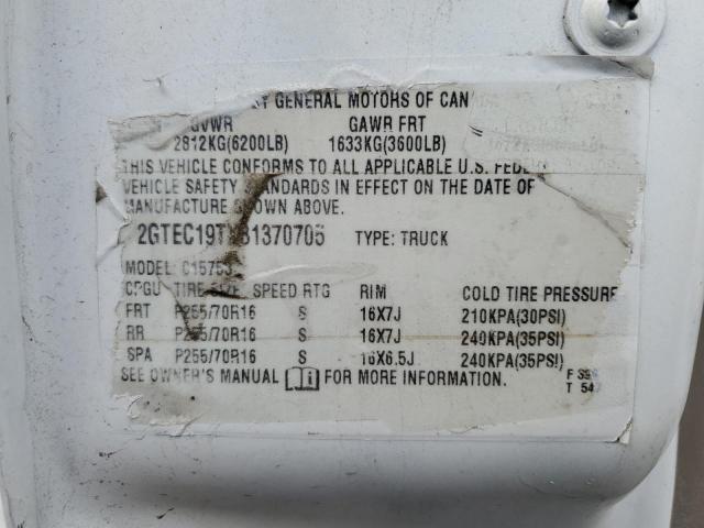 Photo 10 from auction – 2003 GMC NEW SIERRA with VIN 2GTEC19TX31370705