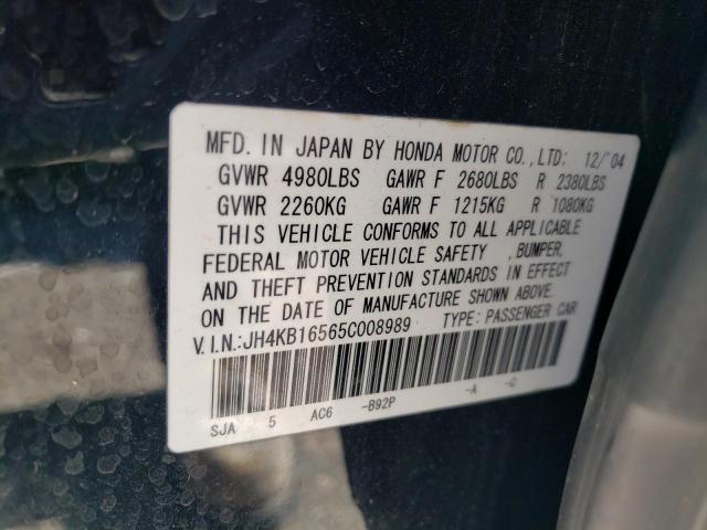 Photo 10 from auction – 2005 ACURA RL with VIN JH4KB16565C008989