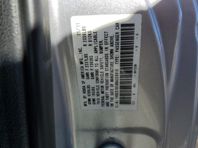 Photo 10 from auction – 2011 HONDA ACCORD LX- with VIN 1HGCS1B38BA009919