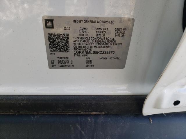 Photo 10 from auction – 2019 GMC ACADIA SLT with VIN 1GKKNMLS5KZ239870