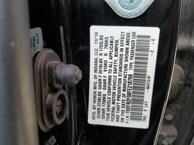 Photo 10 from auction – 2015 HONDA CIVIC LX with VIN 19XFB2F58FE218769