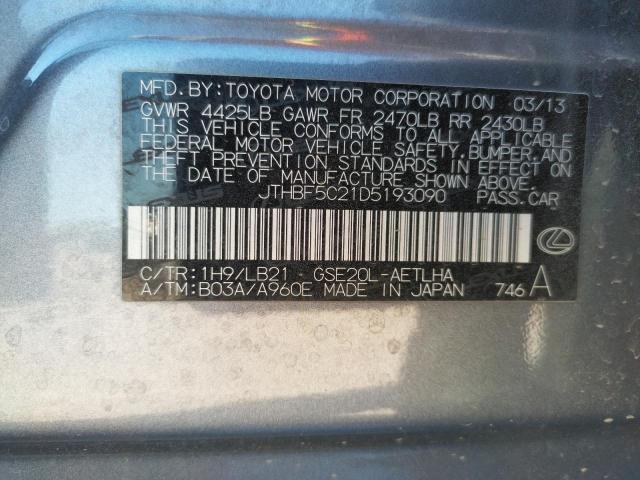 Photo 10 from auction – 2013 LEXUS IS 250 with VIN JTHBF5C21D5193090