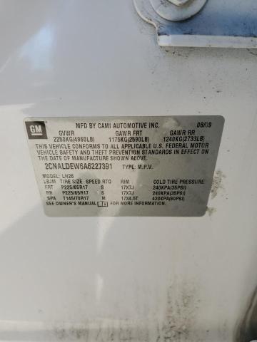 Photo 10 from auction – 2010 CHEVROLET EQUINOX LT with VIN 2CNALDEW6A6227391