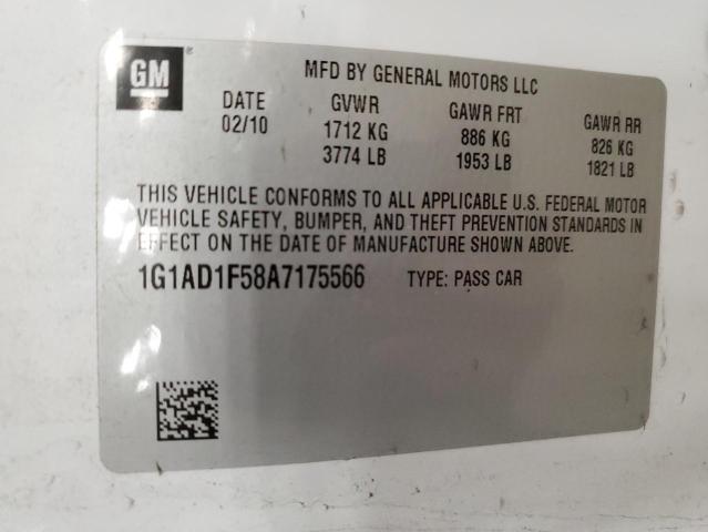 Photo 10 from auction – 2010 CHEVROLET COBALT 1LT with VIN 1G1AD1F58A7175566