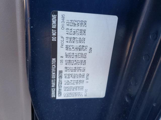 Photo 10 from auction – 2003 CHEVROLET EXPRESS G1 with VIN 1GBFH15T231136788