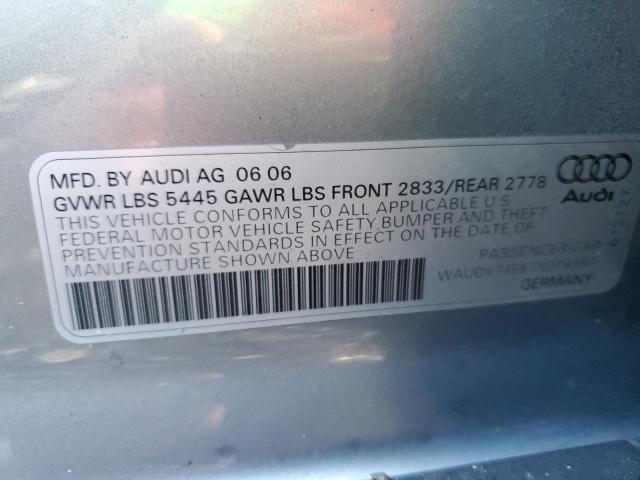 Photo 10 from auction – 2007 AUDI A6 4.2 QUA with VIN WAUDV74F87N016354