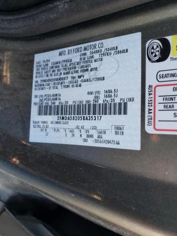 Photo 10 from auction – 2005 FORD FREESTAR L with VIN 2FMDA58205BA35317