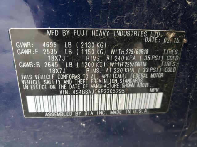 Photo 10 from auction – 2015 SUBARU OUTBACK 2. with VIN 4S4BSAJC6F3305295