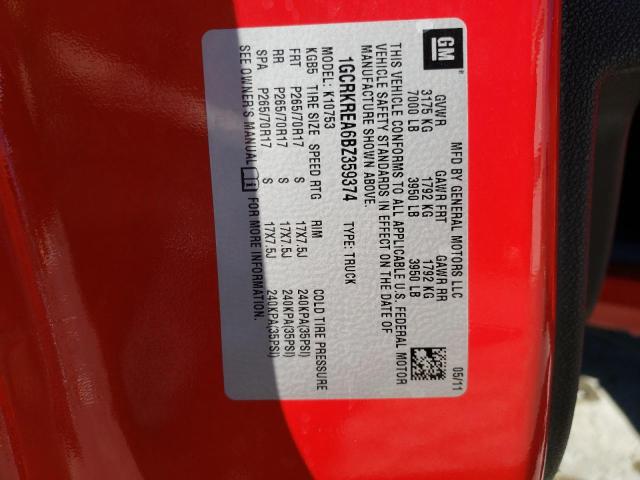Photo 10 from auction – 2011 CHEVROLET SILVERADO with VIN 1GCRKREA6BZ359374