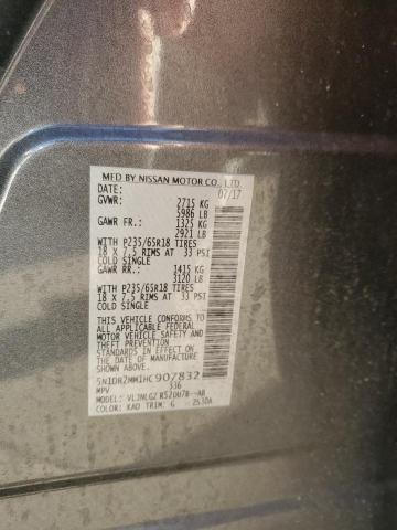 Photo 10 from auction – 2017 NISSAN PATHFINDER with VIN 5N1DR2MM1HC907832