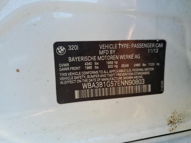 Photo 10 from auction – 2014 BMW 320 I with VIN WBA3B1G57ENN90803