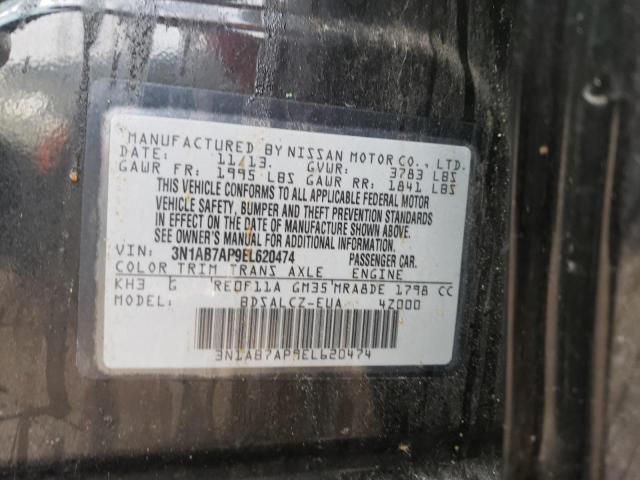 Photo 10 from auction – 2014 NISSAN SENTRA S with VIN 3N1AB7AP9EL620474