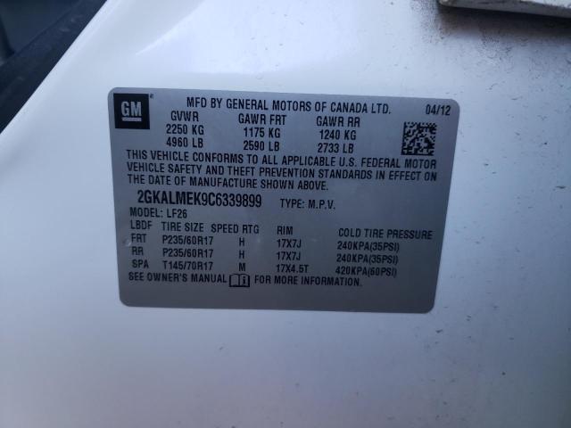 Photo 10 from auction – 2012 GMC TERRAIN SL with VIN 2GKALMEK9C6339899