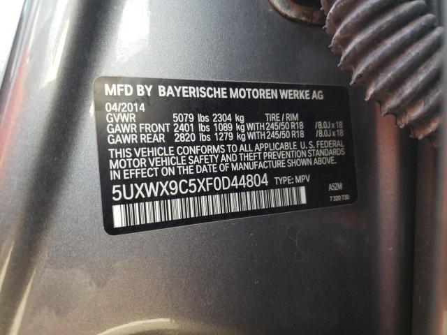 Photo 10 from auction – 2015 BMW X3 XDRIVE2 with VIN 5UXWX9C5XF0D44804