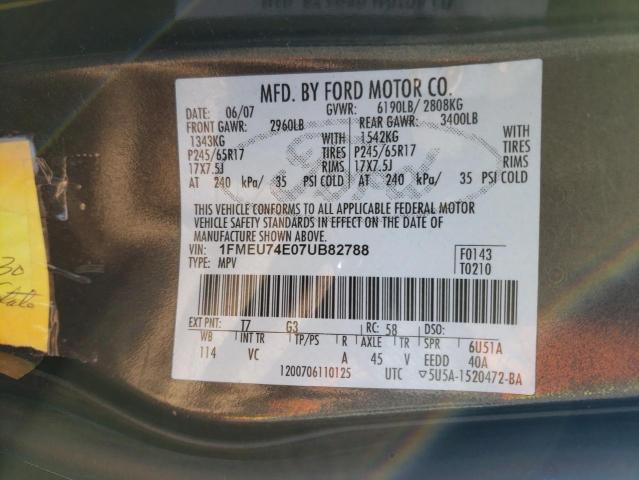 Photo 10 from auction – 2007 FORD EXPLORER E with VIN 1FMEU74E07UB82788