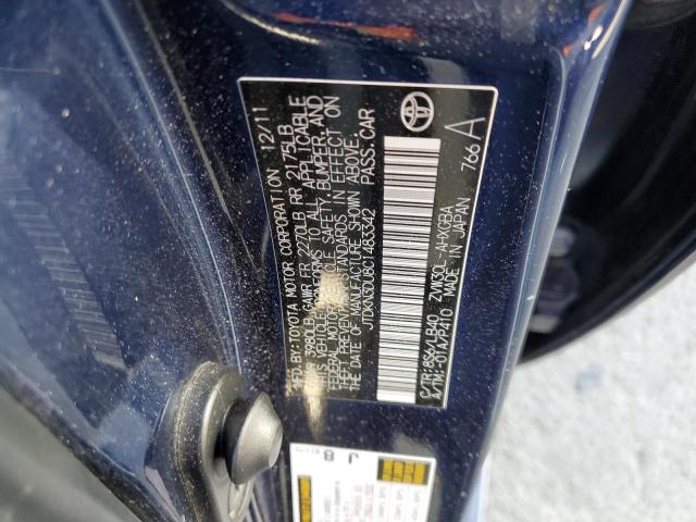 Photo 10 from auction – 2012 TOYOTA PRIUS with VIN JTDKN3DU8C1483342