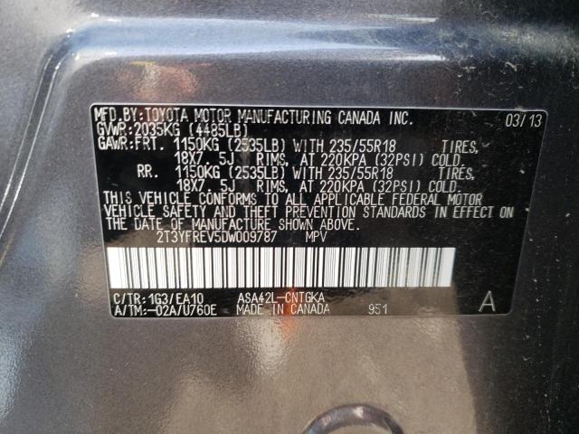 Photo 10 from auction – 2013 TOYOTA RAV4 LIMIT with VIN 2T3YFREV5DW009787