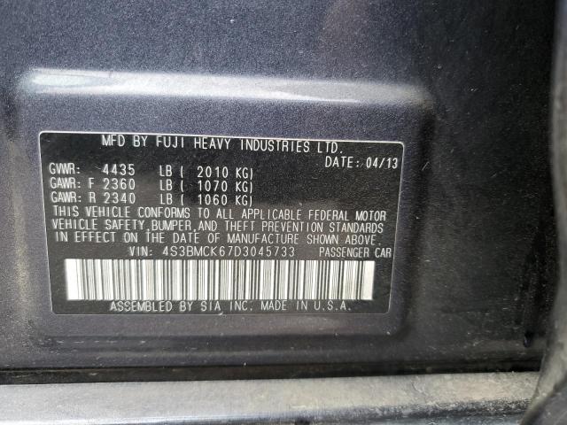 Photo 10 from auction – 2013 SUBARU LEGACY 2.5 with VIN 4S3BMCK67D3045733