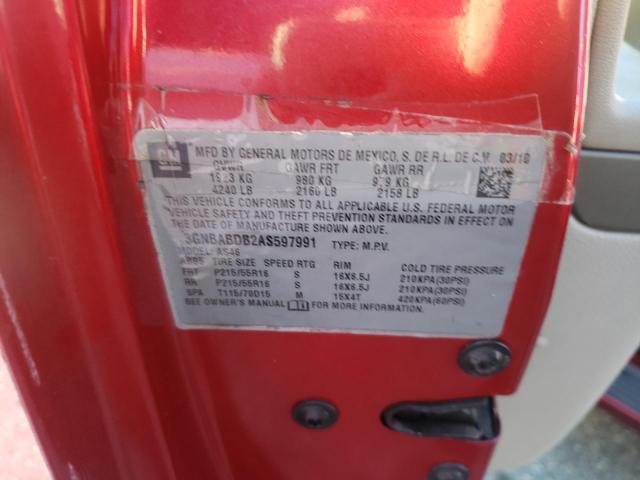 Photo 10 from auction – 2010 CHEVROLET HHR LT with VIN 3GNBABDB2AS597991