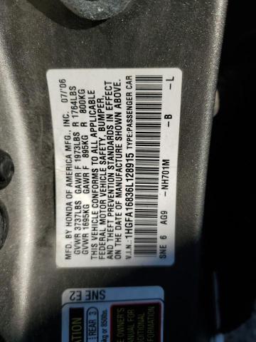 Photo 10 from auction – 2006 HONDA UK with VIN 1HGFA16836L128915