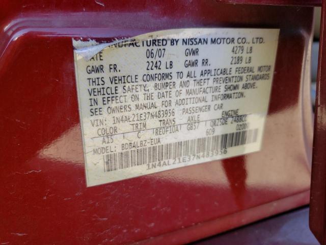 Photo 10 from auction – 2007 NISSAN ALTIMA 2.5 with VIN 1N4AL21E37N483956