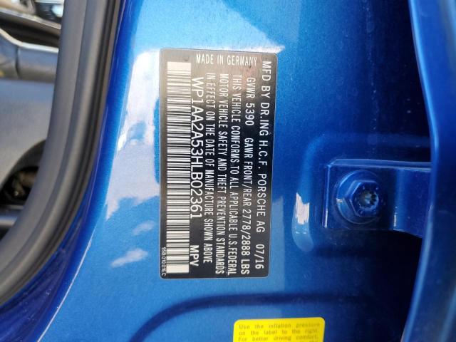 Photo 10 from auction – 2017 PORSCHE MACAN with VIN WP1AA2A53HLB02361
