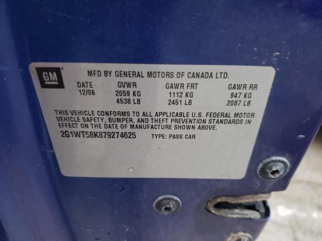 Photo 10 from auction – 2007 CHEVROLET IMPALA LT with VIN 2G1WT58K879274625