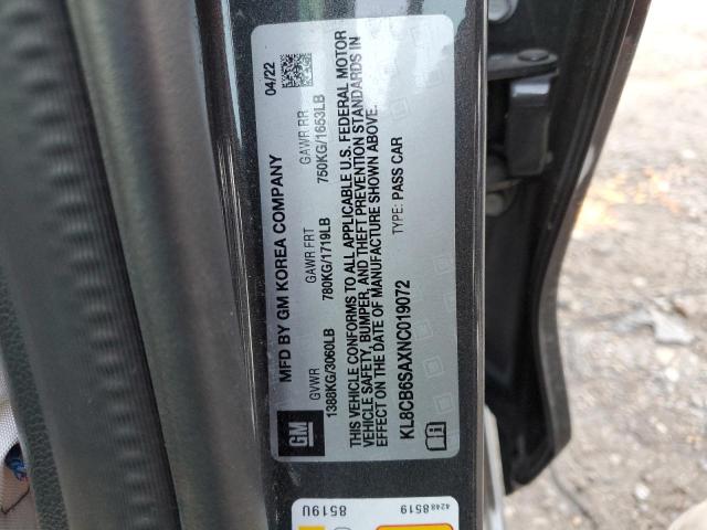 Photo 10 from auction – 2022 CHEVROLET SPARK LS with VIN KL8CB6SAXNC019072