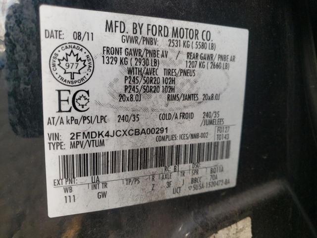 Photo 10 from auction – 2012 FORD EDGE SEL with VIN 2FMDK4JCXCBA00291