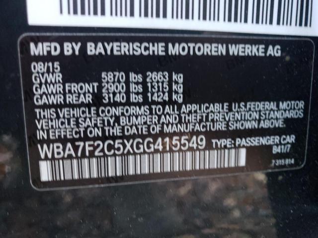 Photo 10 from auction – 2016 BMW 750 XI with VIN WBA7F2C5XGG415549