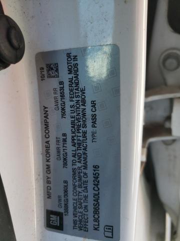 Photo 10 from auction – 2020 CHEVROLET SPARK LS with VIN KL8CB6SA0LC424516
