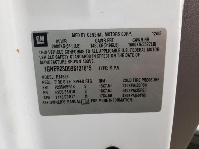 Photo 10 from auction – 2009 CHEVROLET TRAVERSE L with VIN 1GNER23D99S131815