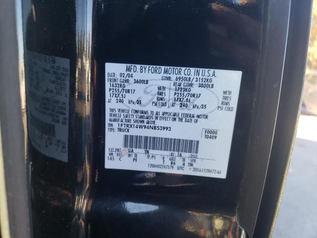 Photo 10 from auction – 2004 FORD F150 with VIN 1FTRX14W94NB53993