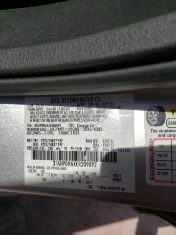 Photo 10 from auction – 2012 FORD FUSION SE with VIN 3FAHP0HAXCR309092