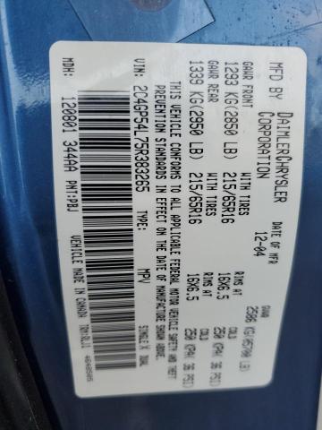 Photo 10 from auction – 2005 CHRYSLER TOWN&COUNT with VIN 2C4GP54L75R383265