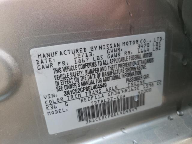 Photo 10 from auction – 2014 NISSAN VERSA NOTE with VIN 3N1CE2CP8EL404549