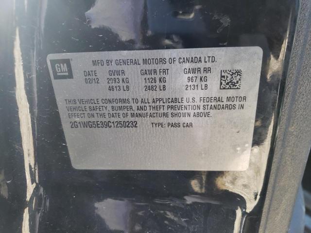 Photo 10 from auction – 2012 CHEVROLET IMPALA LT with VIN 2G1WG5E39C1250232