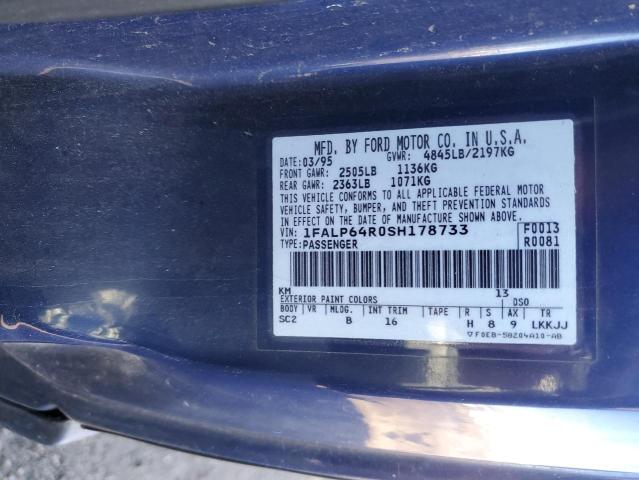 Photo 10 from auction – 1995 FORD THUNDERBIR with VIN 1FALP64R0SH178733