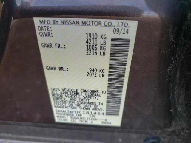Photo 10 from auction – 2015 NISSAN ALTIMA 2.5 with VIN 1N4AL3AP1FC181454