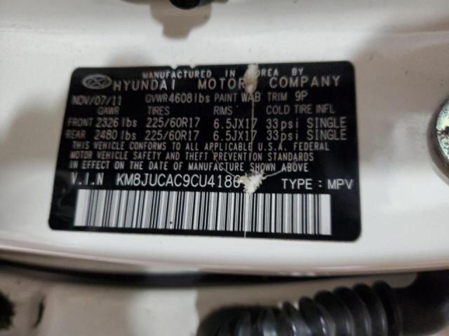 Photo 10 from auction – 2012 HYUNDAI TUCSON GLS with VIN KM8JUCAC9CU418617