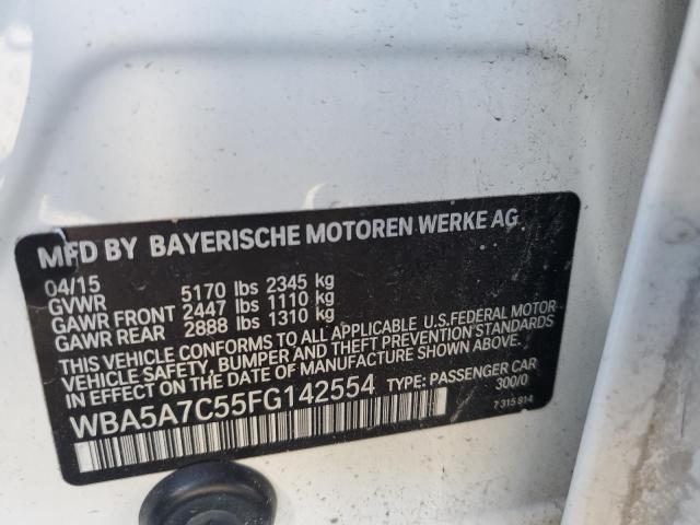 Photo 10 from auction – 2015 BMW 528 XI with VIN WBA5A7C55FG142554